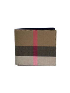 Burberry Super Exploded Check Bifold Wallet Taupe Brown IP Check 8084562